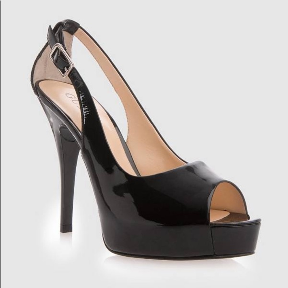 Guess peep toe heels